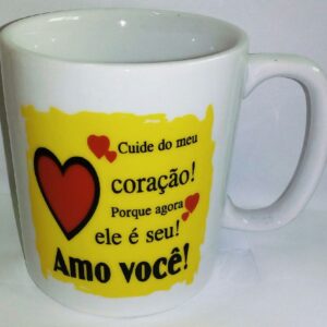 CANECA 300ML - CUIDE DO MEU CORAÇÃO....