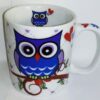 CANECA 300ML - CORUJA FUNDO AZUL