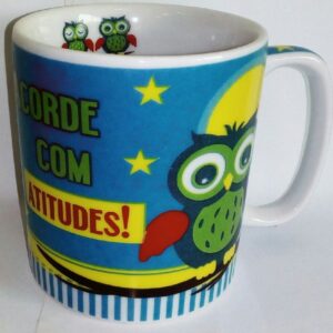 CANECA CHOCOLATE 300 ML - CORUJA AZUL