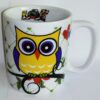 CANECA CHOCOLATE 300 ML - CORUJA FUNDO AMARELO